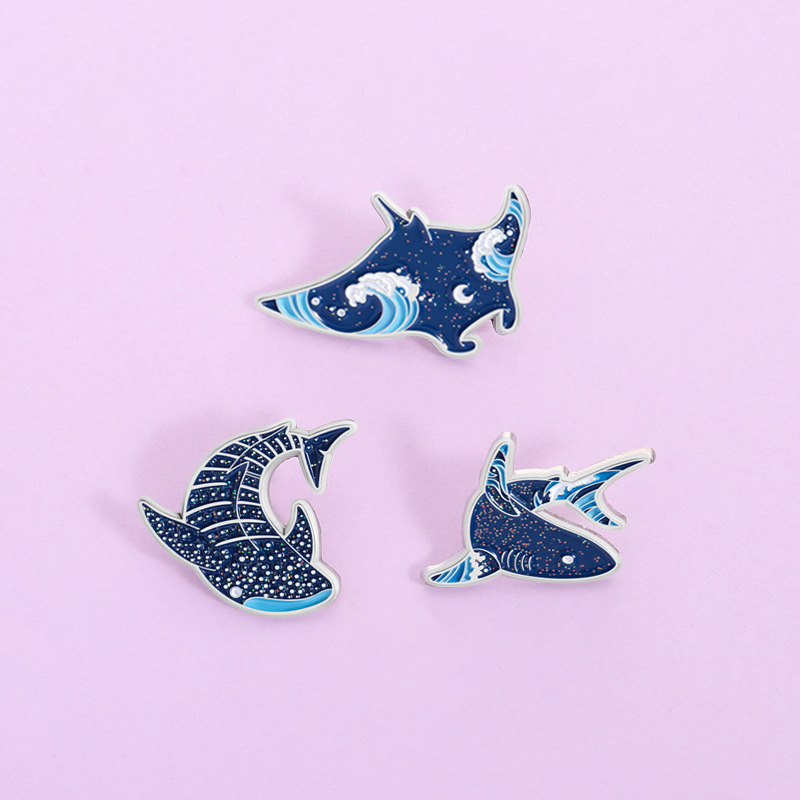 Cartoon marine creatures Ename - Embroidery Whale บทวิจารณ์และราคา