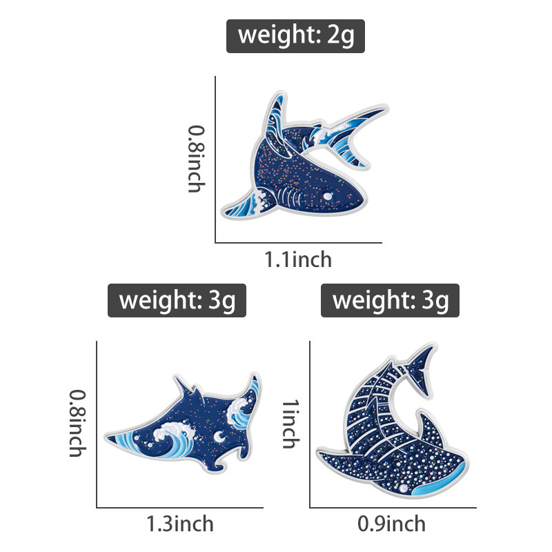 Cartoon marine creatures Ename - Embroidery Whale บทวิจารณ์และราคา