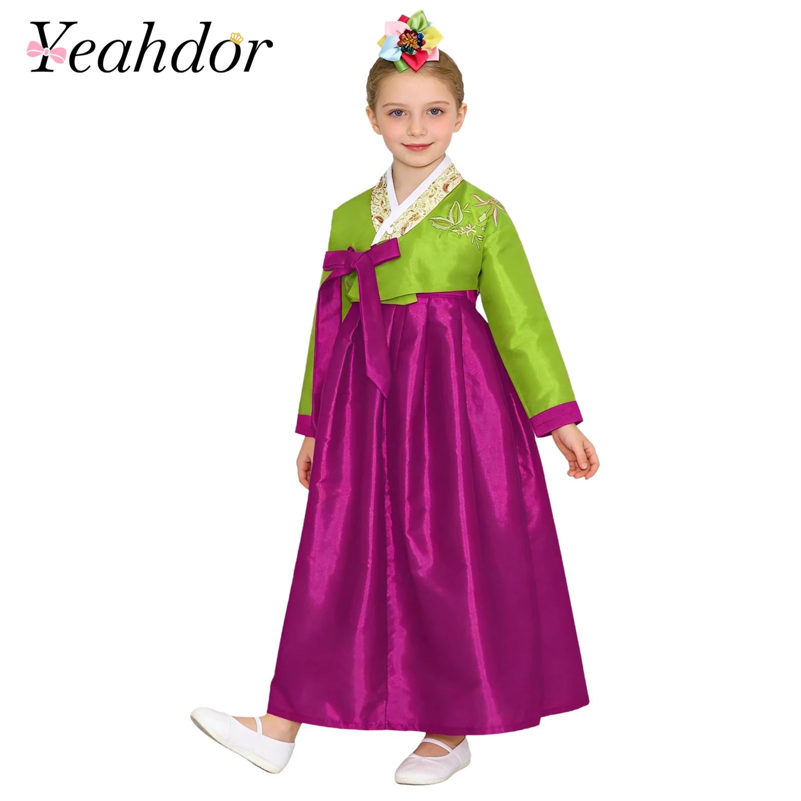 Kids Girls Korean National Han - Embroidery Dress บทวิจารณ์และราคา