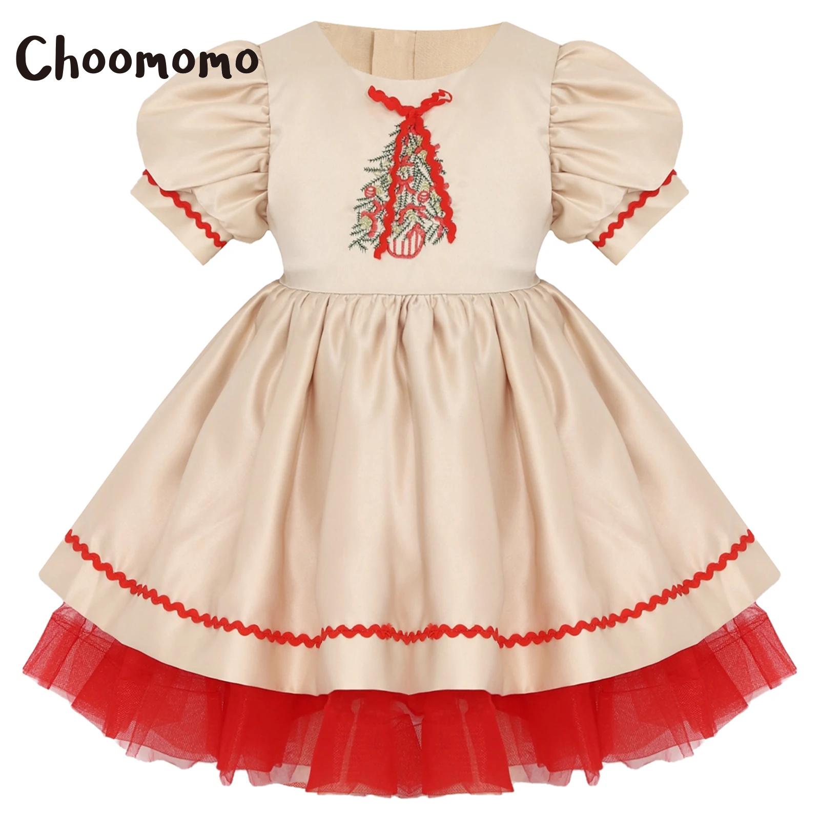 Kids Girls Christmas Santa Dre - Embroidery Dress บทวิจารณ์และราคา