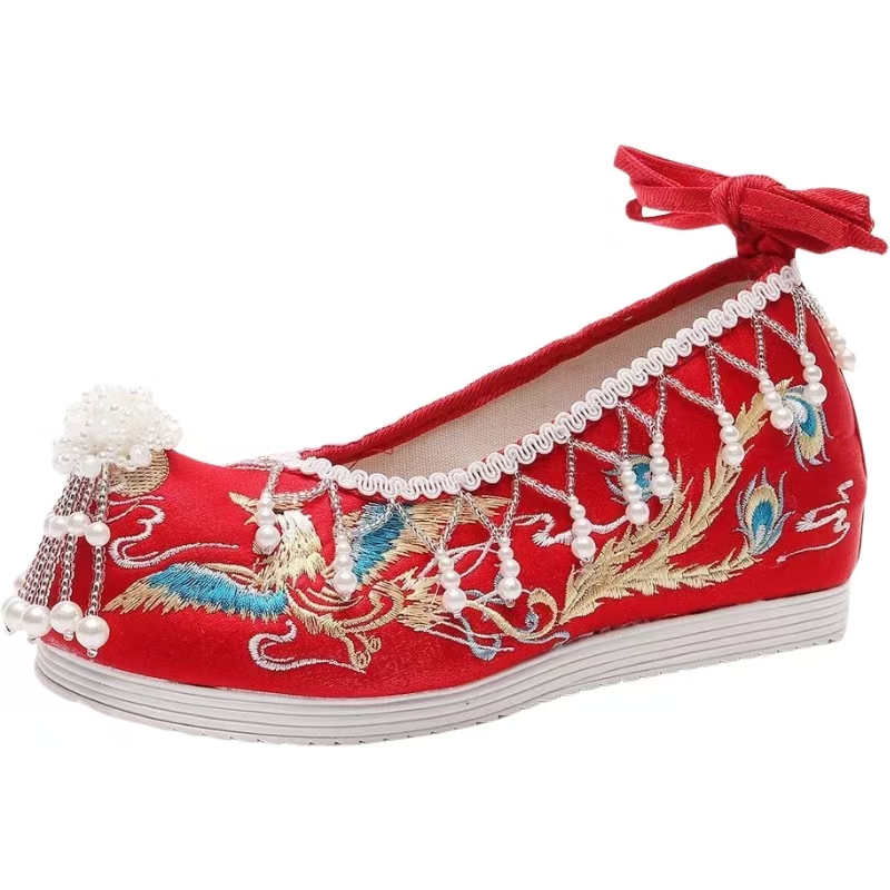 Women New Red Embroidered Wedd - Embroidery Canvas บทวิจารณ์และราคา