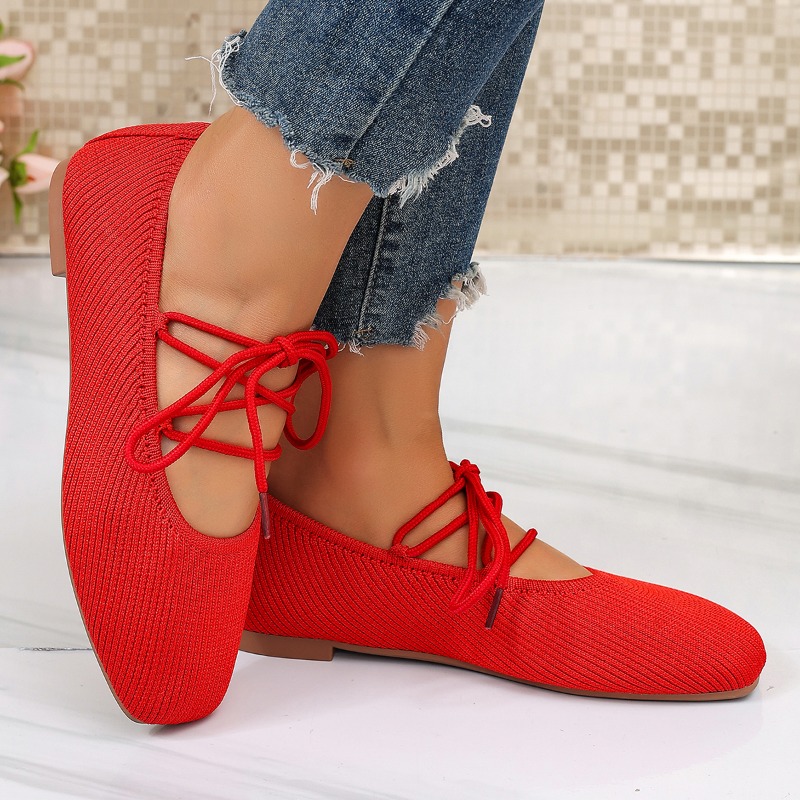 French Flat Mary Jane Shoes 20 - Embroidery Flat Shoes บทวิจารณ์และราคา