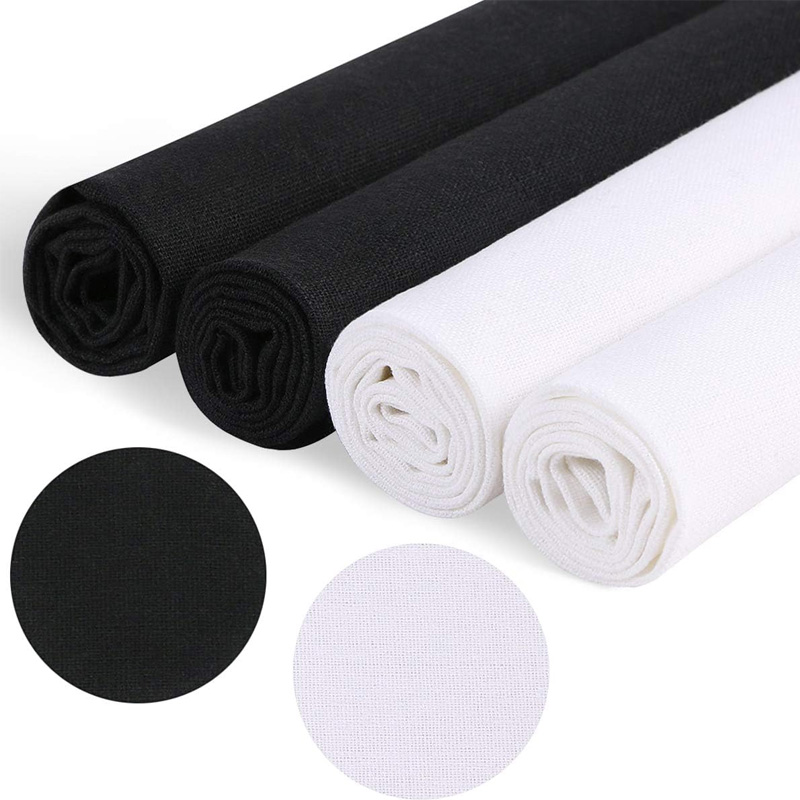 4 Pieces of Linen Fabric, Soli - Embroidery Canvas บทวิจารณ์และราคา