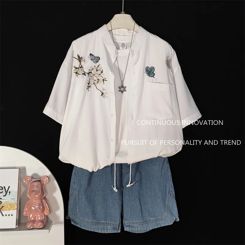 Men's 3 Piece Set Chinese Styl - Embroidery Shirt บทวิจารณ์และราคา