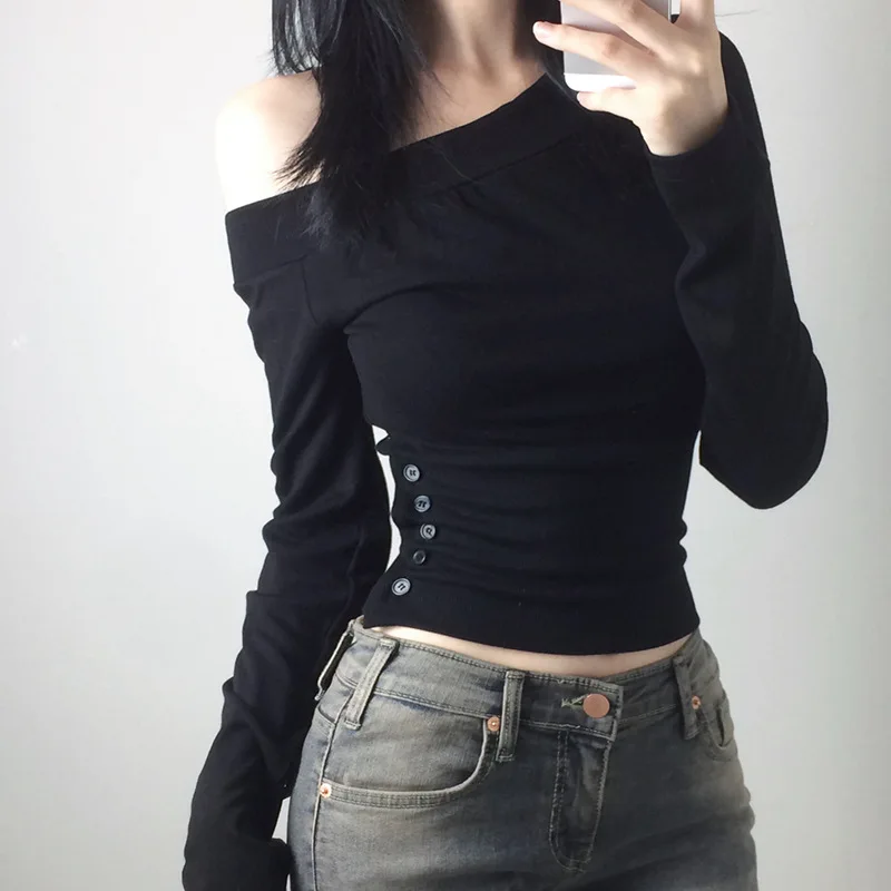 Y2K Vintage Pleated Button T-S - Embroidery Shirt บทวิจารณ์และราคา