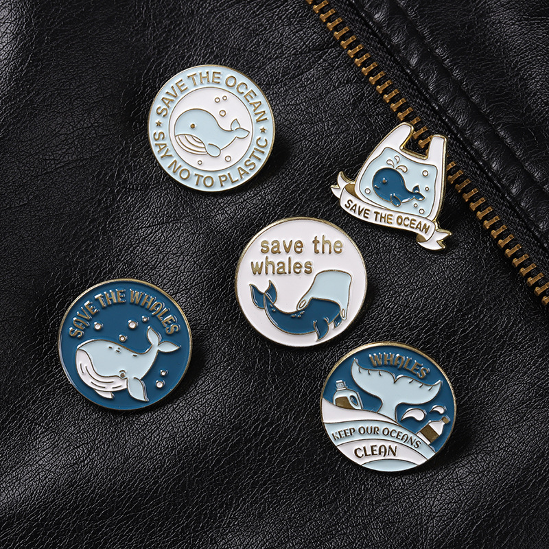 Cute Cartoon Whale Brooch Pins - Embroidery Whale บทวิจารณ์และราคา