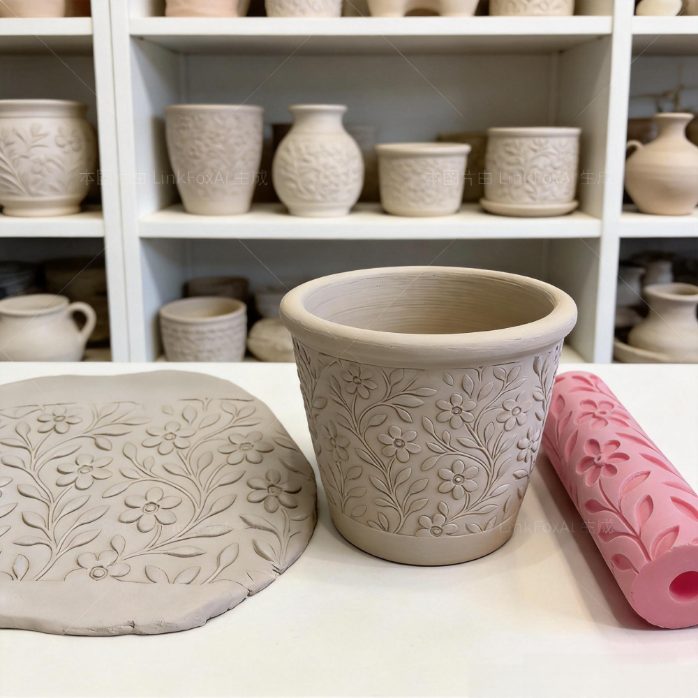 Happy Petals Pattern Clay Reli - Embroidery Texture บทวิจารณ์และราคา