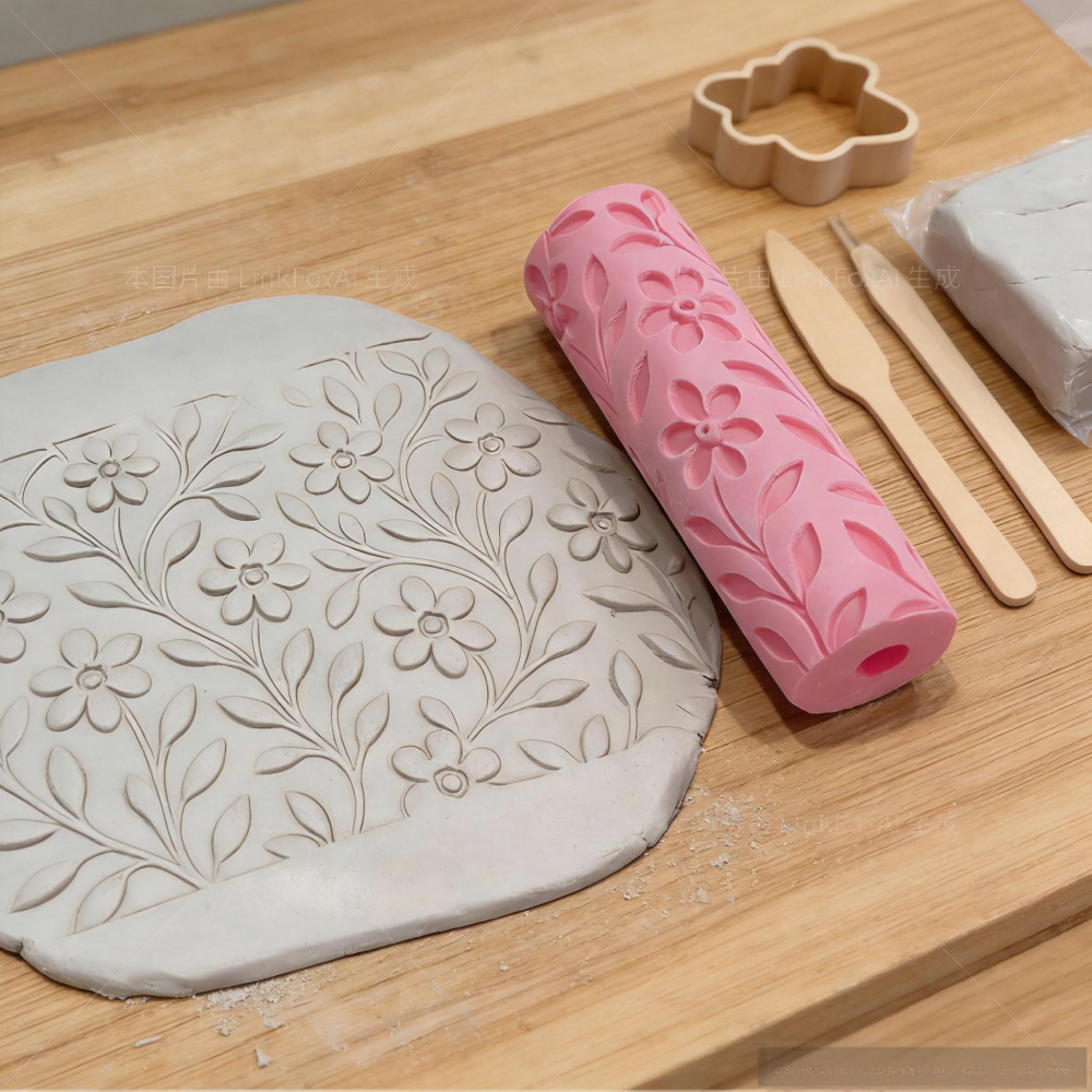 Happy Petals Pattern Clay Reli - Embroidery Texture บทวิจารณ์และราคา