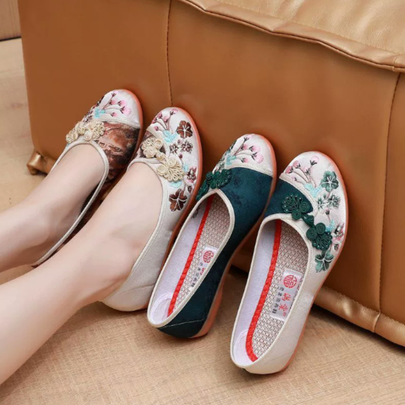 Retro Chinese Style Women Canv - Embroidery Canvas บทวิจารณ์และราคา