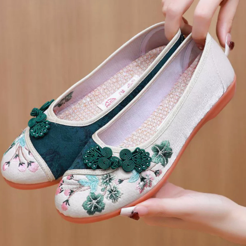 Retro Chinese Style Women Canv - Embroidery Canvas บทวิจารณ์และราคา