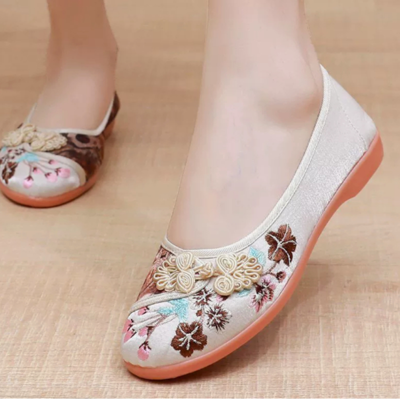Retro Chinese Style Women Canv - Embroidery Canvas บทวิจารณ์และราคา