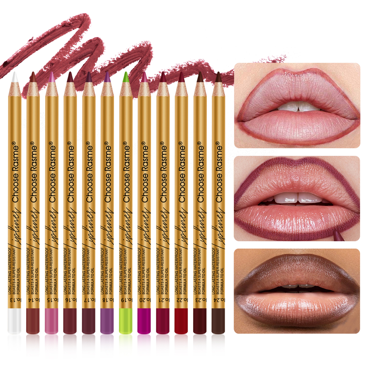12Pcs Matte Lip Liner Pencil S - Transfer Pen Ink บทวิจารณ์และราคา