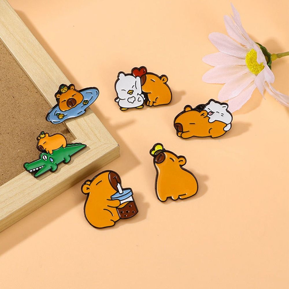 Cartoon Capybara Brooch Creati - Embroidery Whale บทวิจารณ์และราคา
