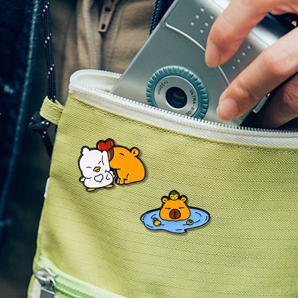 Cartoon Capybara Brooch Creati - Embroidery Whale บทวิจารณ์และราคา