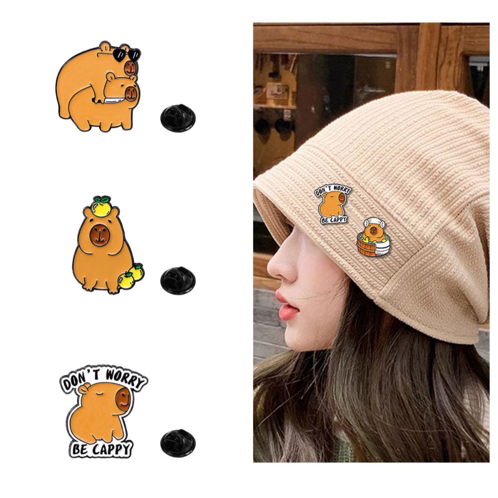 Cartoon Capybara Brooch Creati - Embroidery Whale บทวิจารณ์และราคา