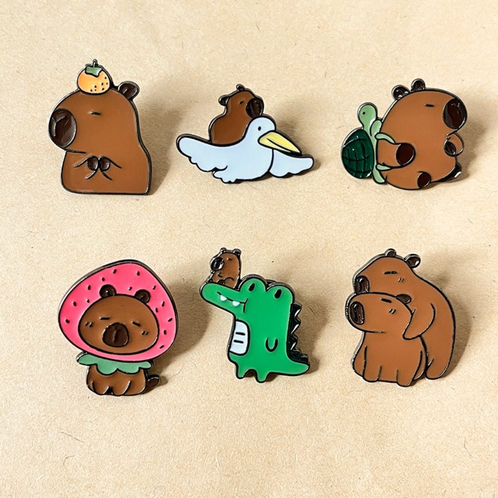 Cartoon Capybara Brooch Creati - Embroidery Whale บทวิจารณ์และราคา