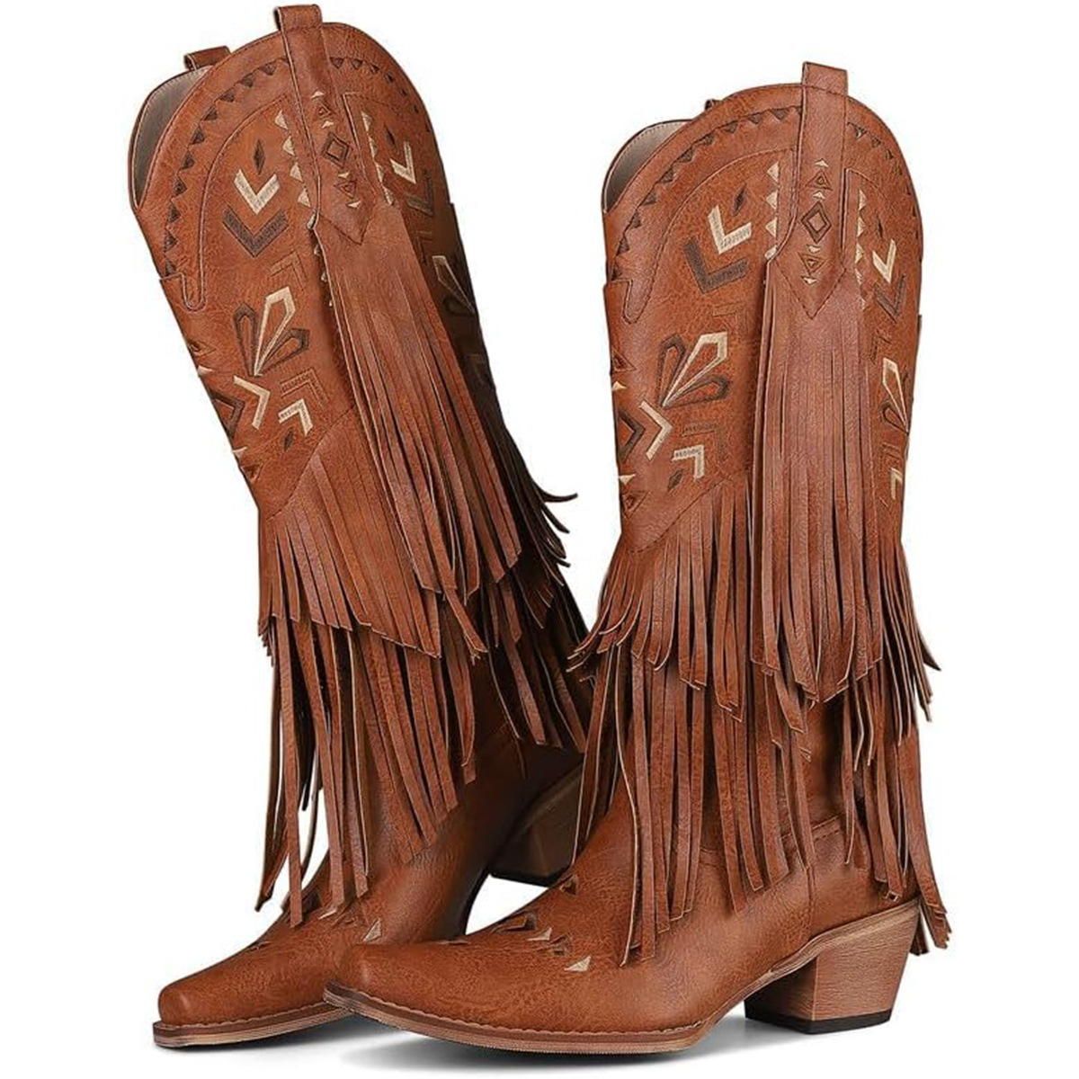 Women's Mid-calf Boots Retro W - Embroidery Design บทวิจารณ์และราคา