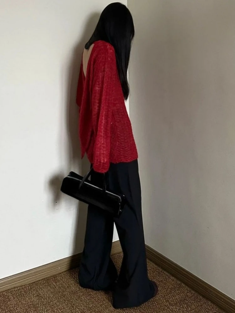 Y2K See-Through Knitted Women' - Embroidery Shirt บทวิจารณ์และราคา