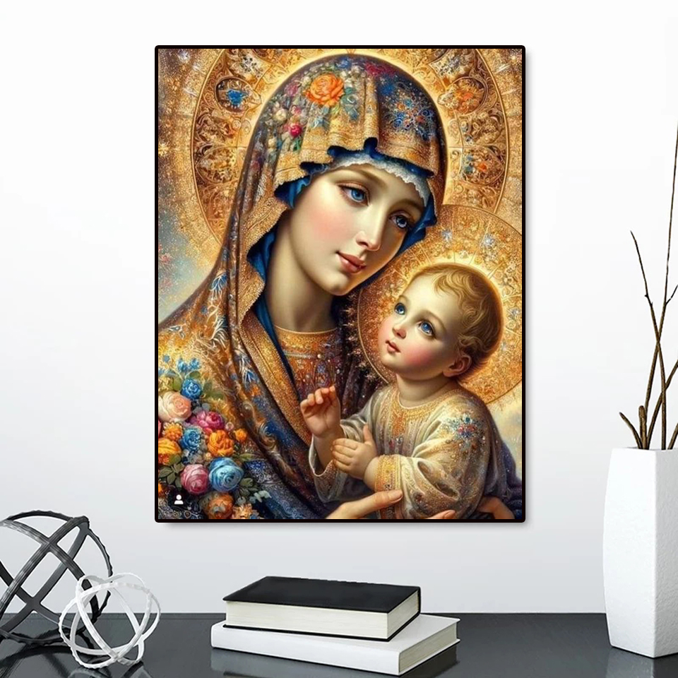Frameless,Diamond Painting Vir - Embroidery Flower บทวิจารณ์และราคา