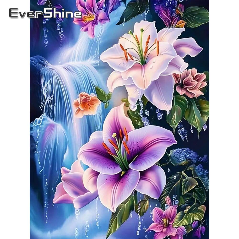 Evershine 5D DIY Full Square D - Embroidery Flower บทวิจารณ์และราคา