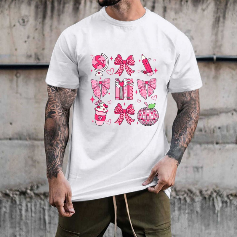 Cute Heart Bow Heat Transfer W - Transfer Pen Ink บทวิจารณ์และราคา