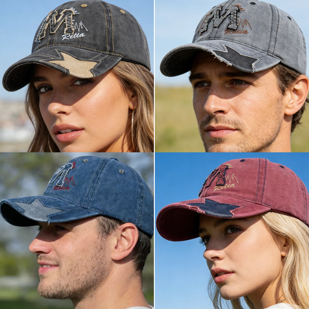Hot Sale Unisex Retro Baseball - Embroidery Letter M บทวิจารณ์และราคา