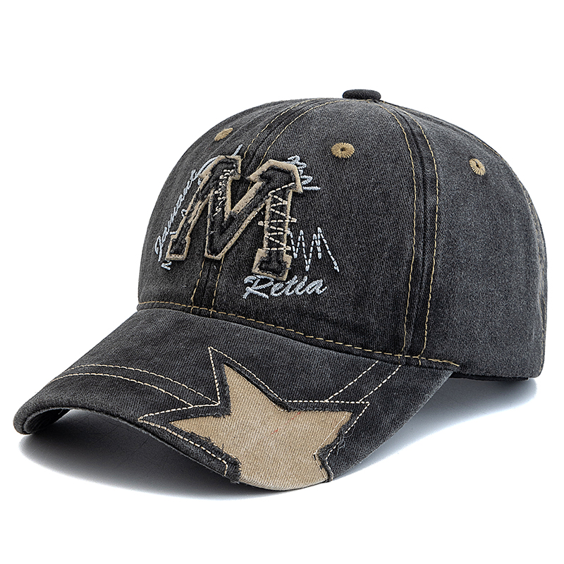 Hot Sale Unisex Retro Baseball - Embroidery Letter M บทวิจารณ์และราคา